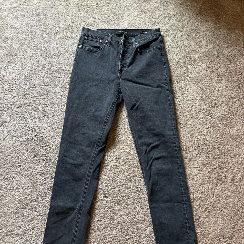 Denim Forum Yoko High Rise Slim Black 29 length 30L
